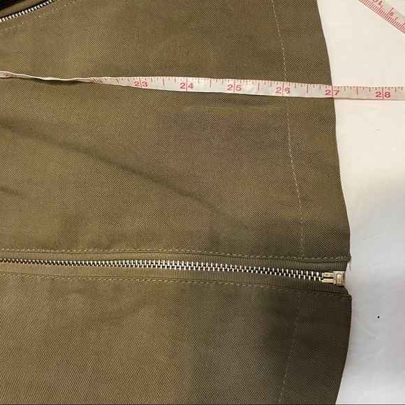 zara women xs olive green Military jacket Full Zip - Picture 9 of 9